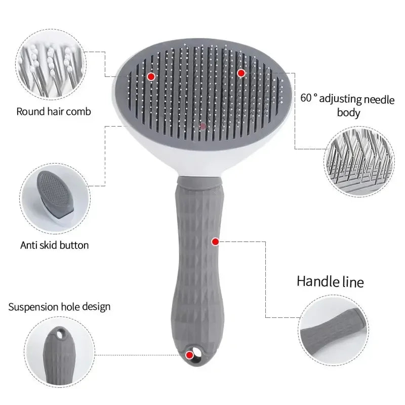 Pet Grooming Comb – Cat & Dog Hair Removal Brush Tool