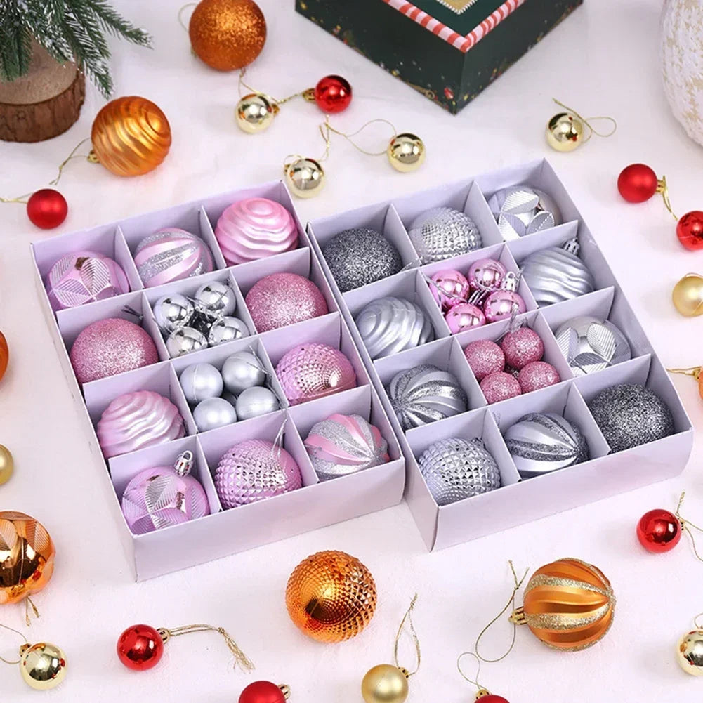 Shatterproof Christmas Ball Ornaments Set of 26 | Multi-Color