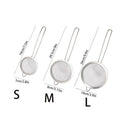 Stainless Steel Fine Mesh Strainer Sturdy Handle Hook Colander Sifter