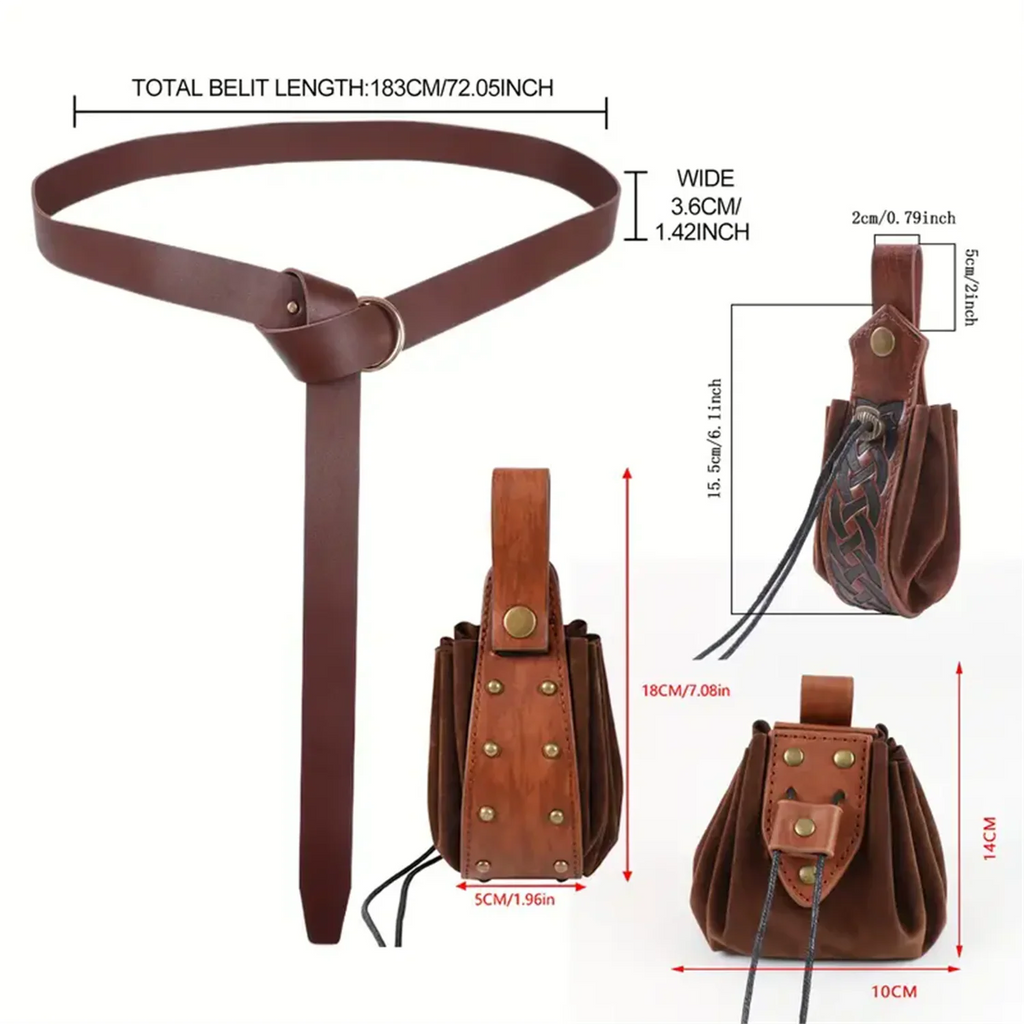 Medieval Retro Waist Bag Viking Hanging Belt Coin Purse Knight Fanny