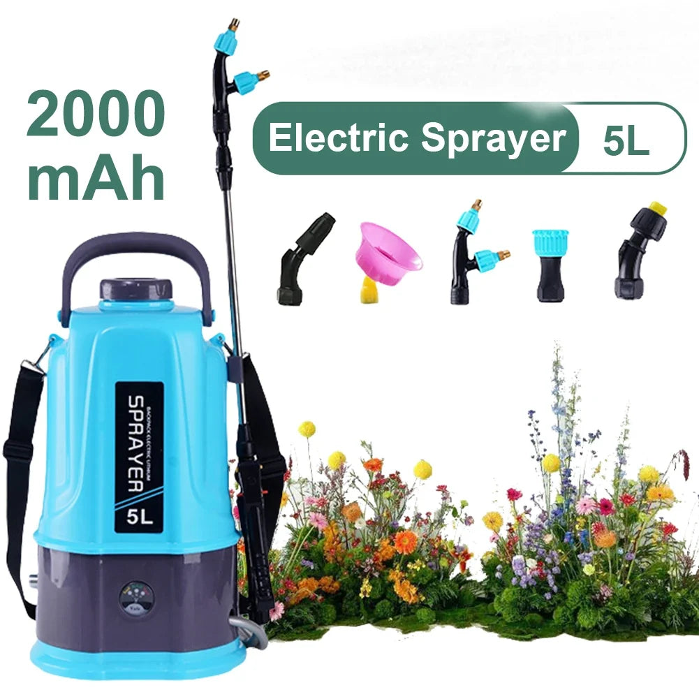 Electric Backpack Sprayer 12V Pressure Automatic Watering Wand