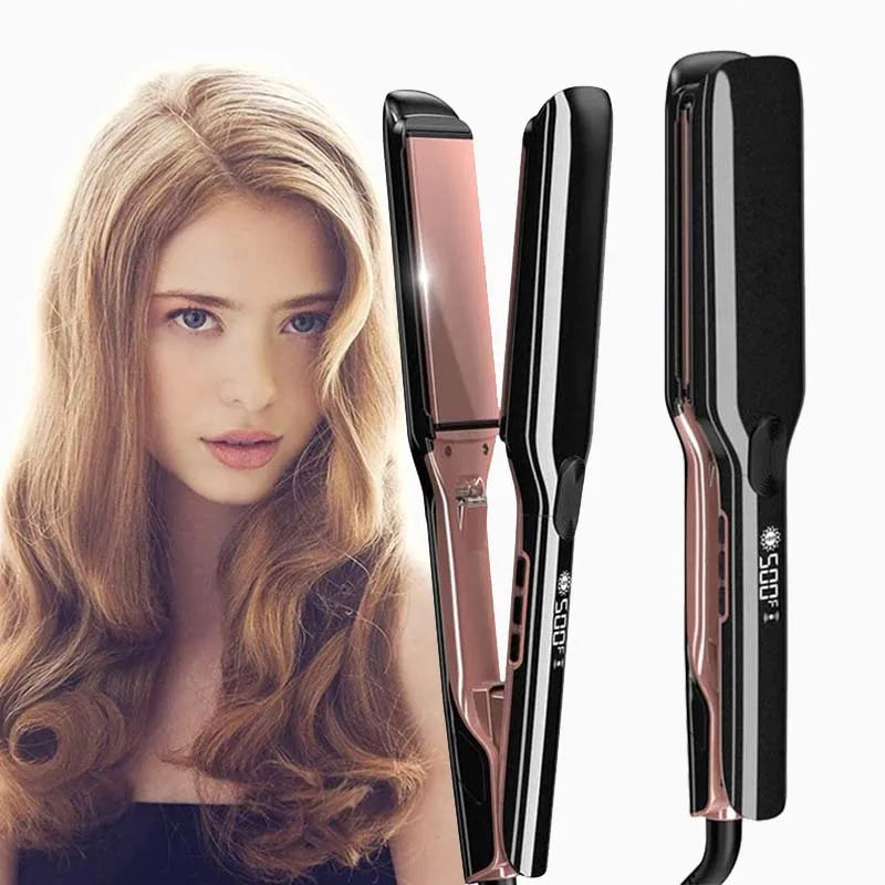 Wide Plate Ceramic Negative Ion Hair Straightener | Salon Flat Iron