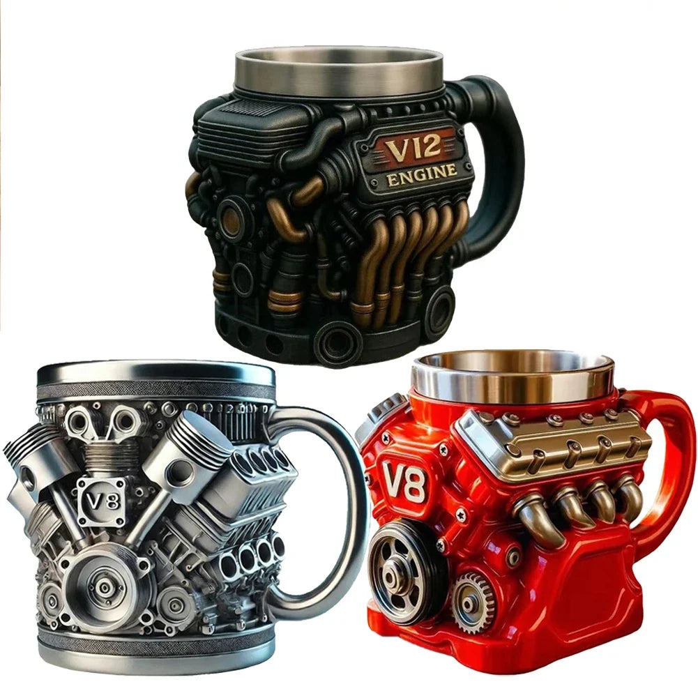 V12 Engine Coffee Mug 200ml | Unique Car Enthusiast Gift