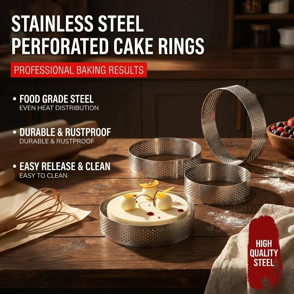 Stainless Steel Cake Ring Mold | Food-Grade Baking Ring
