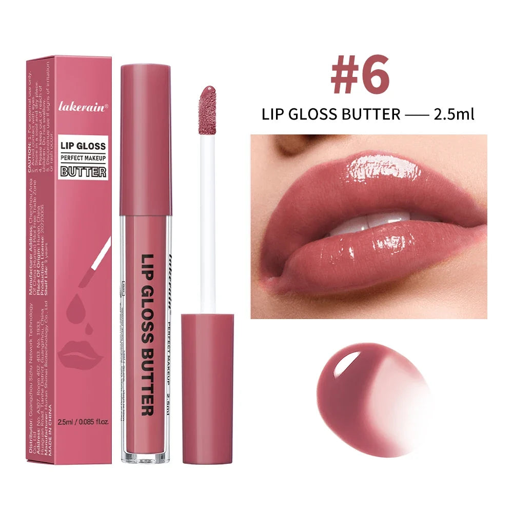 Lakerain Plumping Butter Lip Gloss – 13 Shades | Long-Lasting