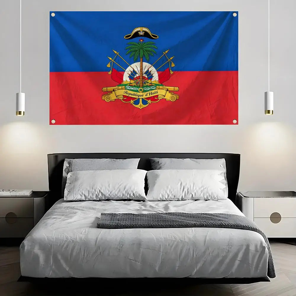 Haiti Flag Banner – Indoor & Outdoor Wall Art Decoration