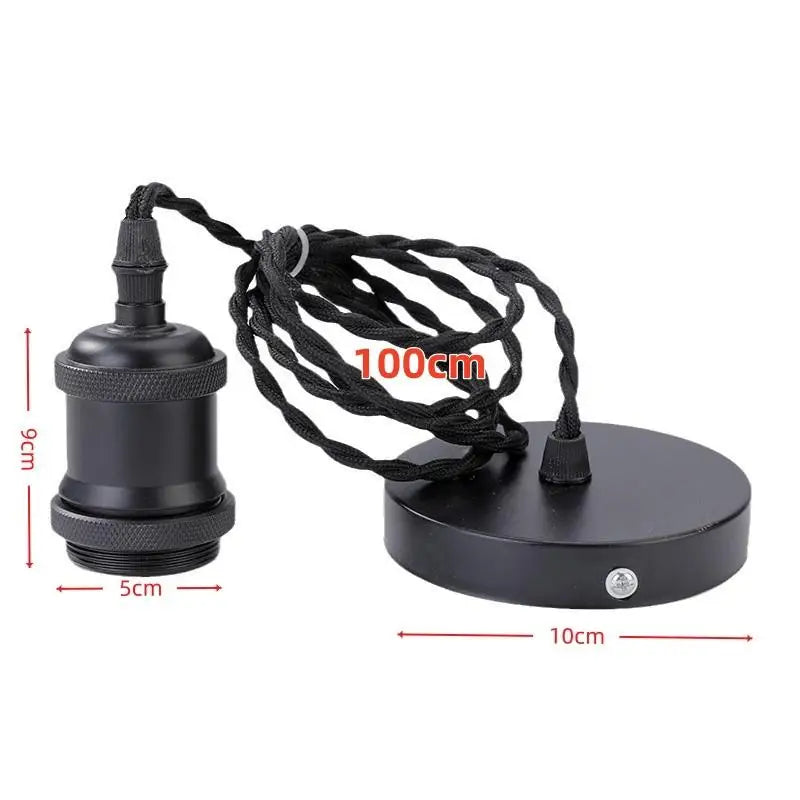 E27 Ceiling Lamp Holder Socket with 100cm Hanging Wire
