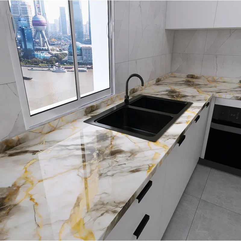Peel & Stick Kitchen Wallpaper – 40cm Waterproof Oil-Proof PVC