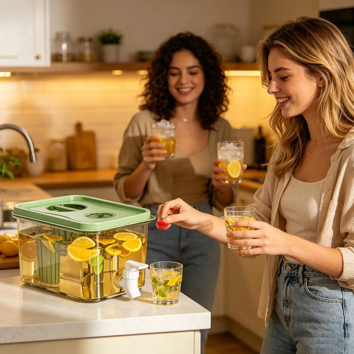 2.8L Fridge Drink Dispenser with Spigot | Beverage Pitcher