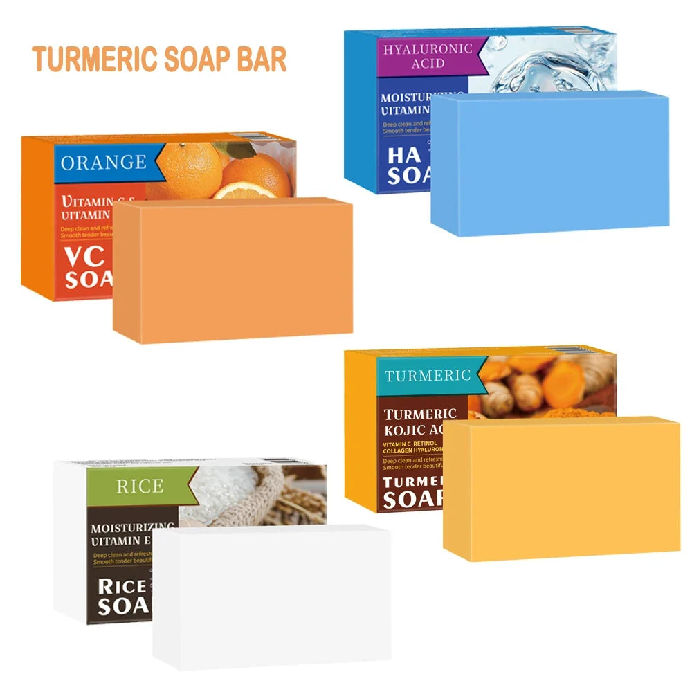 Rice & Turmeric Vitamin C Soap Bar | Face & Body Cleanser