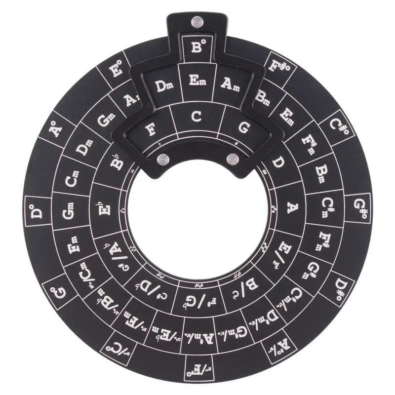 Circle Fifths Wheel Guitar Chord Wooden Melody Tool Musical