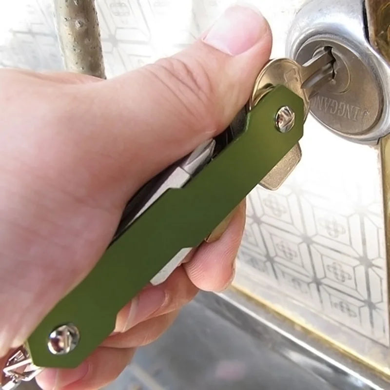 Compact Stainless Steel Key Holder Organizer | EDC Keychain