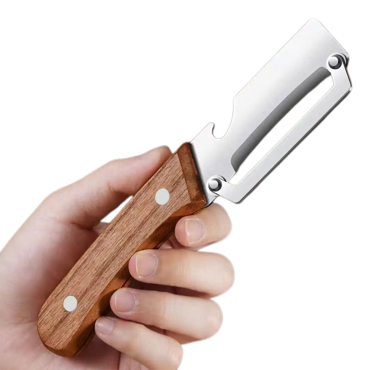 Stainless Steel Fruit & Vegetable Peeler | Wooden Handle