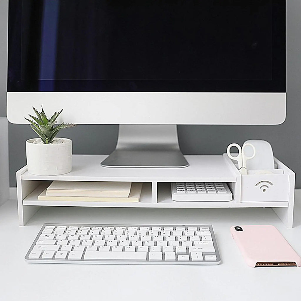 3-Tier Monitor Riser & Desk Organizer Shelf | Home Office
