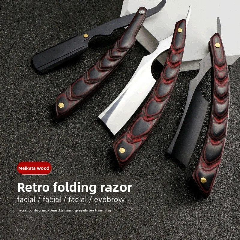 Men's Stainless Steel Straight Razor | Barber Folding Shaving Tool