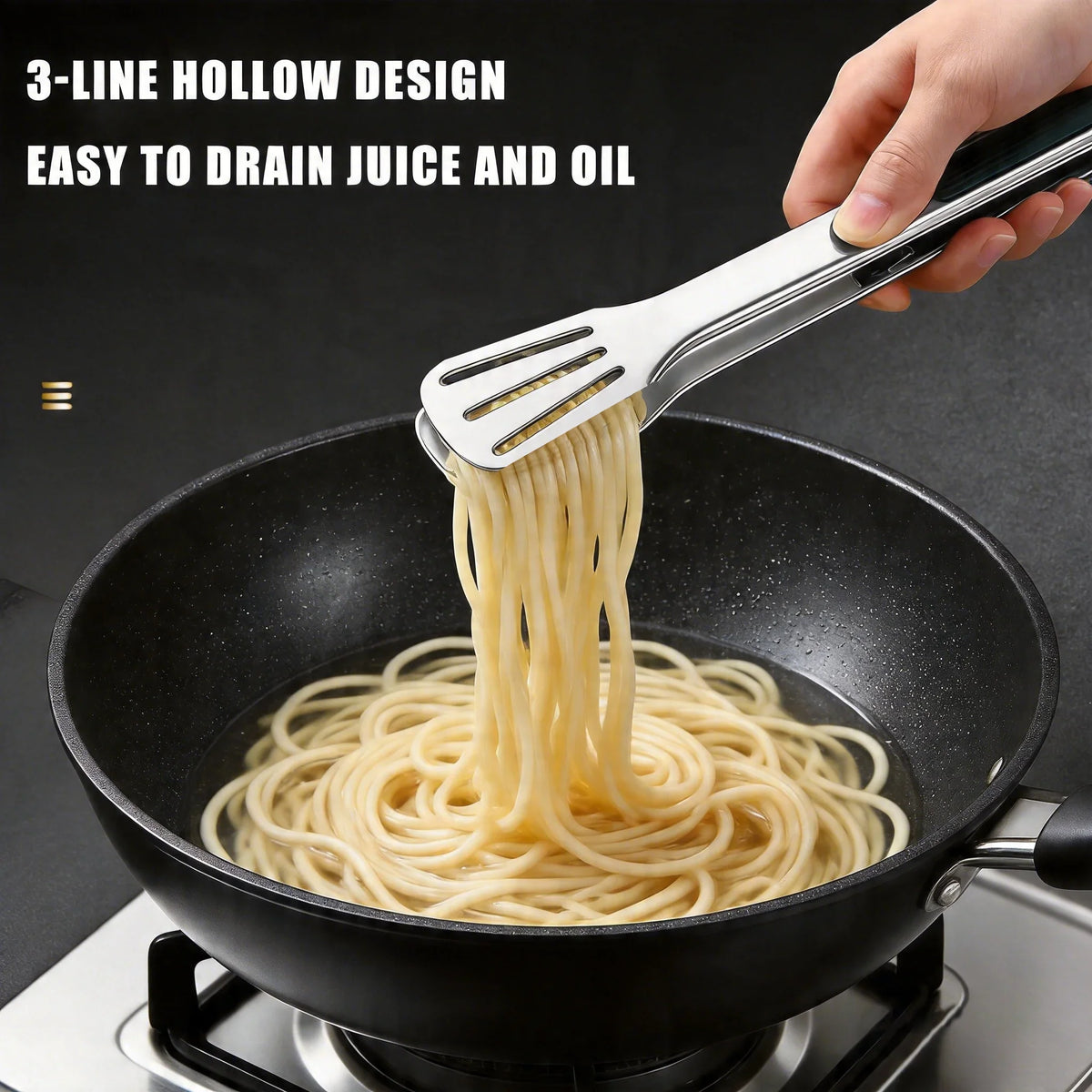 Stainless Steel Kitchen Tongs Set – BBQ, Baking & Grilling