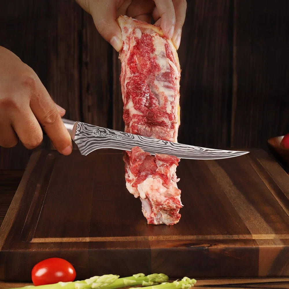Sunnecko 6" Boning Fillet Knife | High Carbon Stainless Steel
