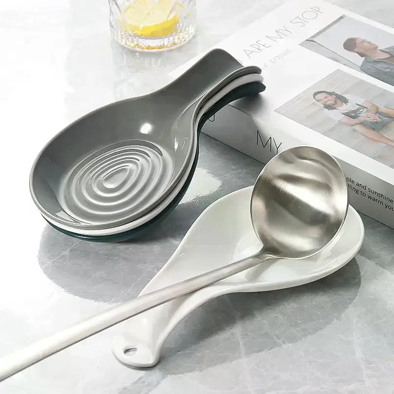 Large Ceramic Spoon Rest – Heat-Resistant & Dishwasher Safe