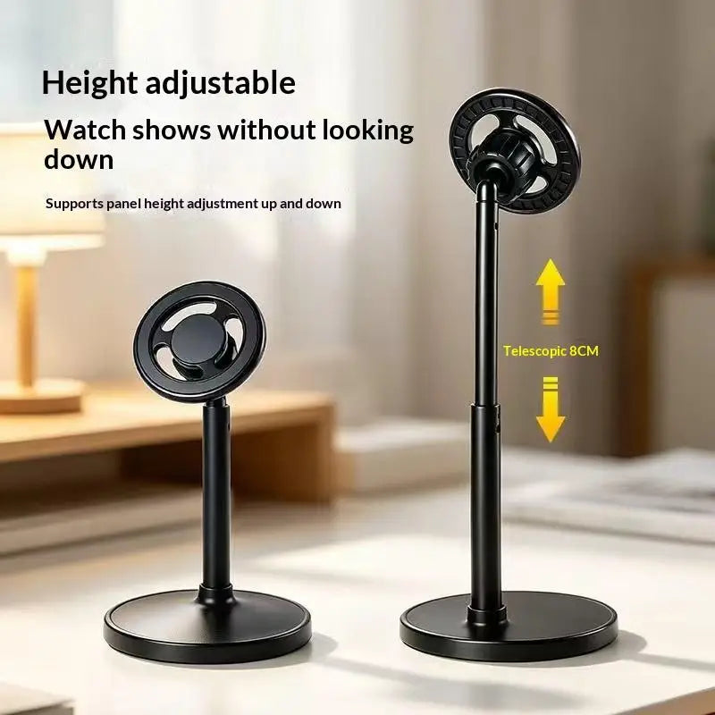 Adjustable Magnetic Phone Stand – Telescopic Pole & 360° Rotation