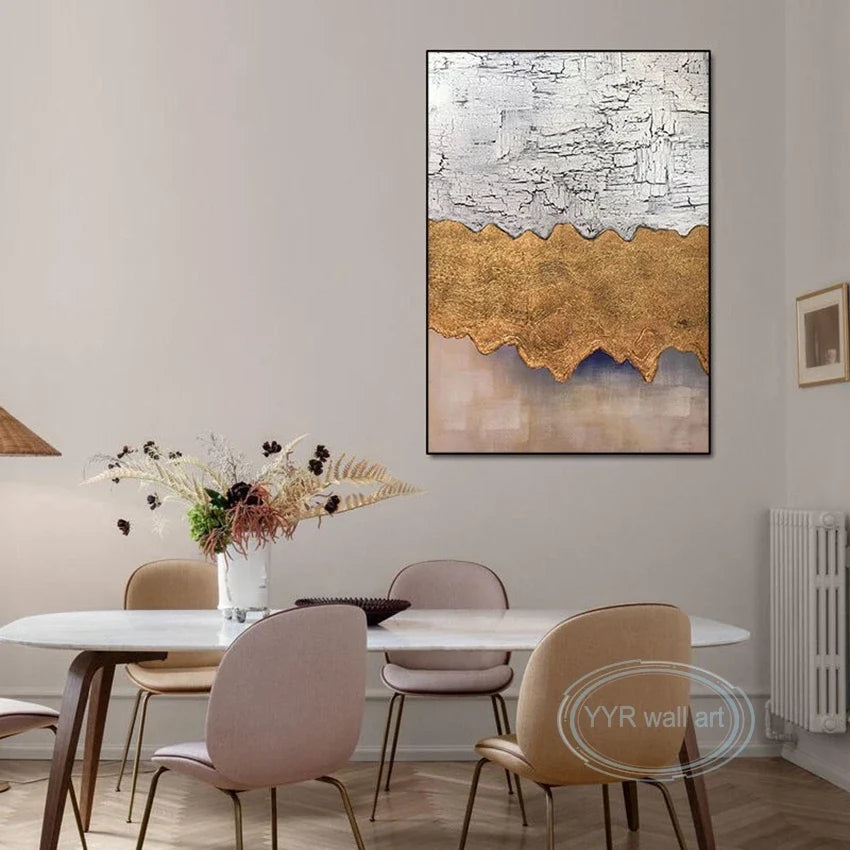 Nordic Abstract Hand-Painted Oil Painting Canvas Wall Art