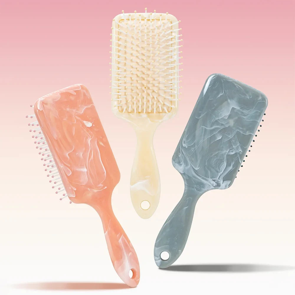 Marble Air Cushion Hairbrush – Anti-Static Detangling Comb