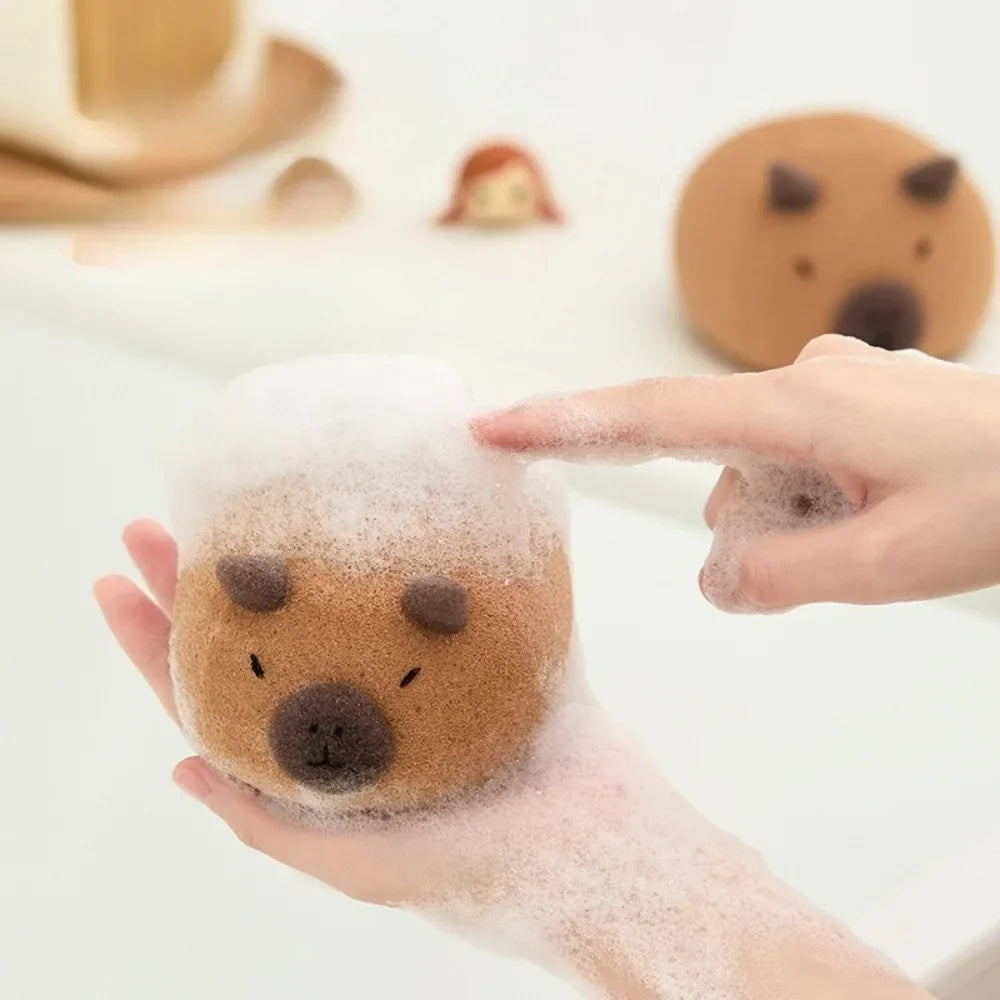 Animal Shaped Bath Sponge Ball Soft Foaming Back Scrubber Gentle