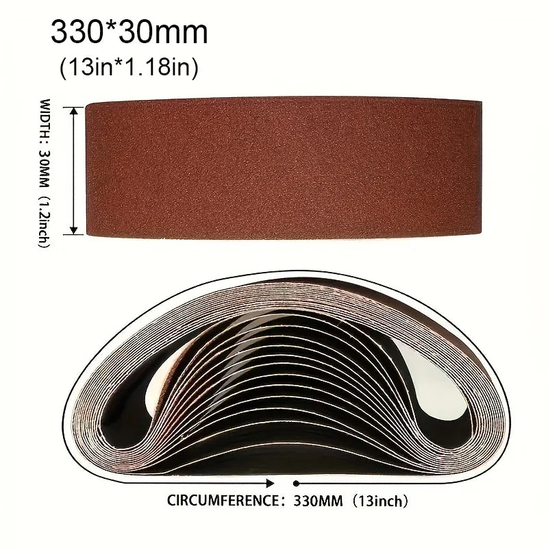 30 X Abrasive Belt 60 80 120 240 400 Grain Sanding Filing Grinding