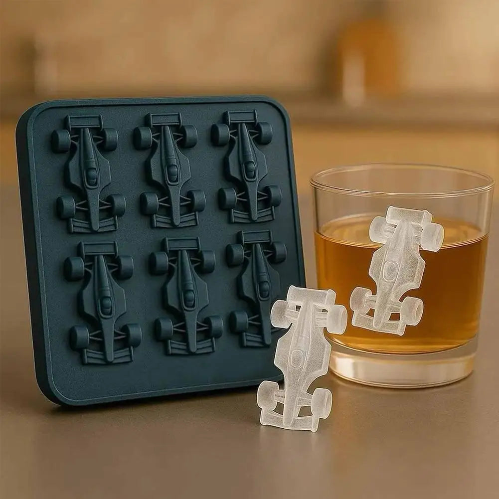 Formula Racing Car Ice Mold F1 Silicone Jelly 6-Cavity 3D Race