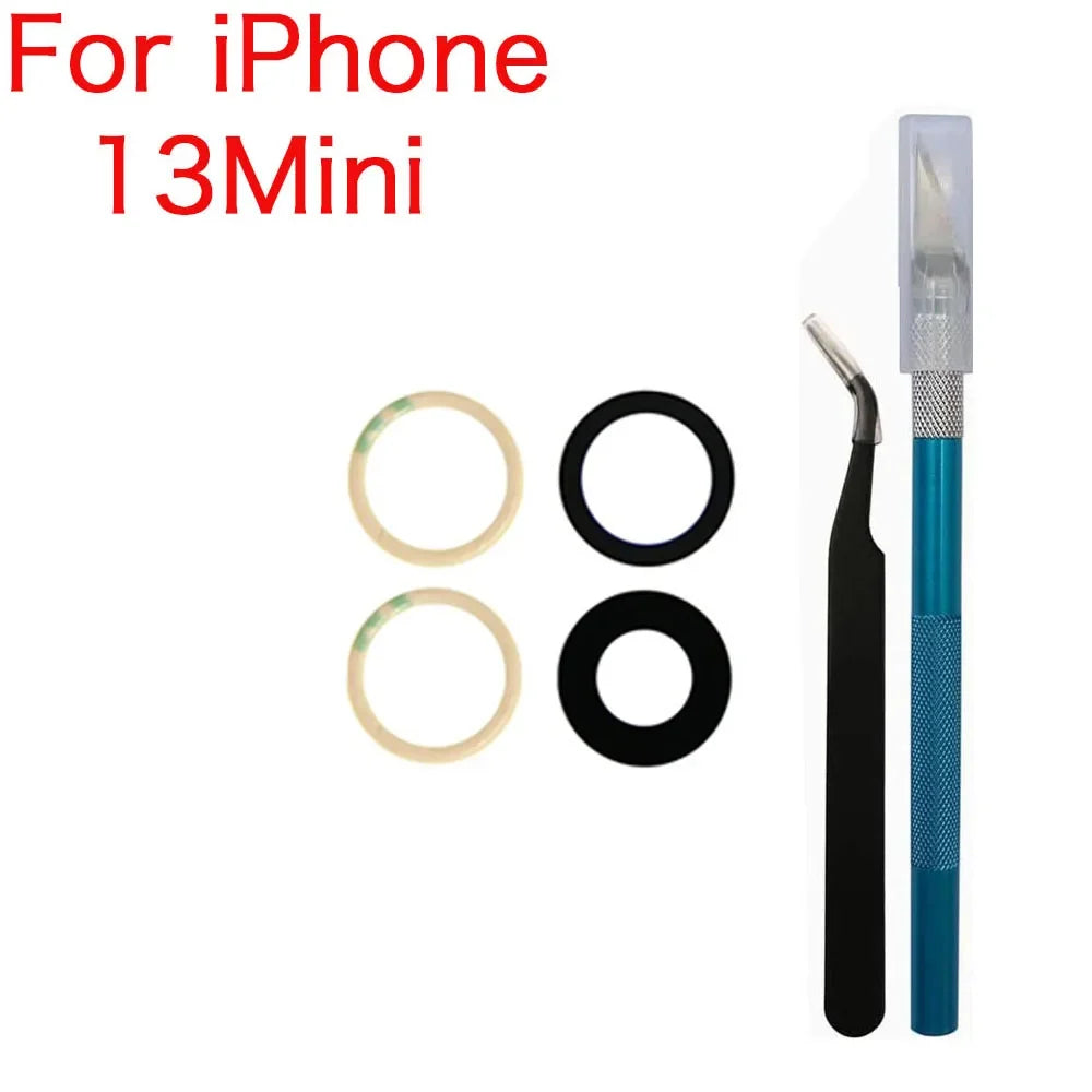 iPhone Camera Lens Glass Replacement Kit + Tool + 3M Adhesive