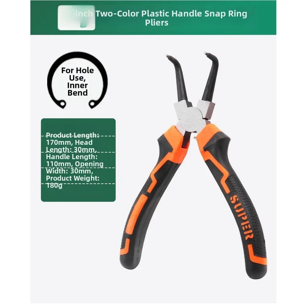 7-Inch Snap Ring Circlip Pliers – Inner & Outer Retaining Tool
