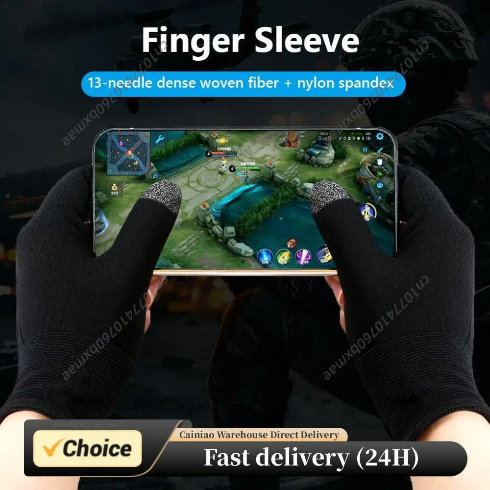 1 Pair Palm Fingertip Gloves Anti-slip Gaming Finger Sleeve