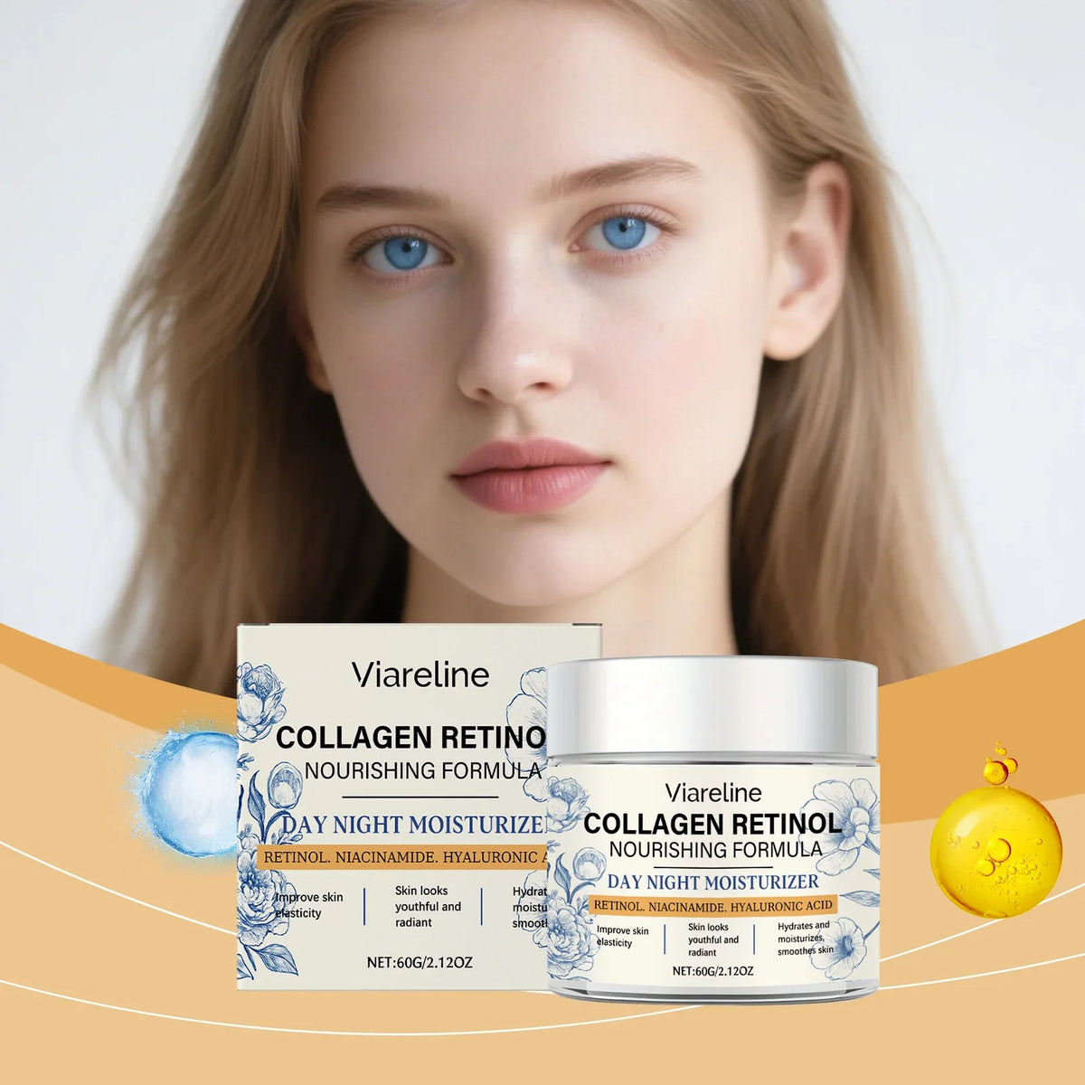 Viareline Retinol Moisturizing Cream – Hydration & Elasticity