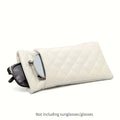 2-Pack PU Leather Glasses Case – Argyle Anti-Scratch Eyewear Bag