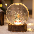 Christmas Crystal Ball Old Man Snowman Small Night Light Snowfall