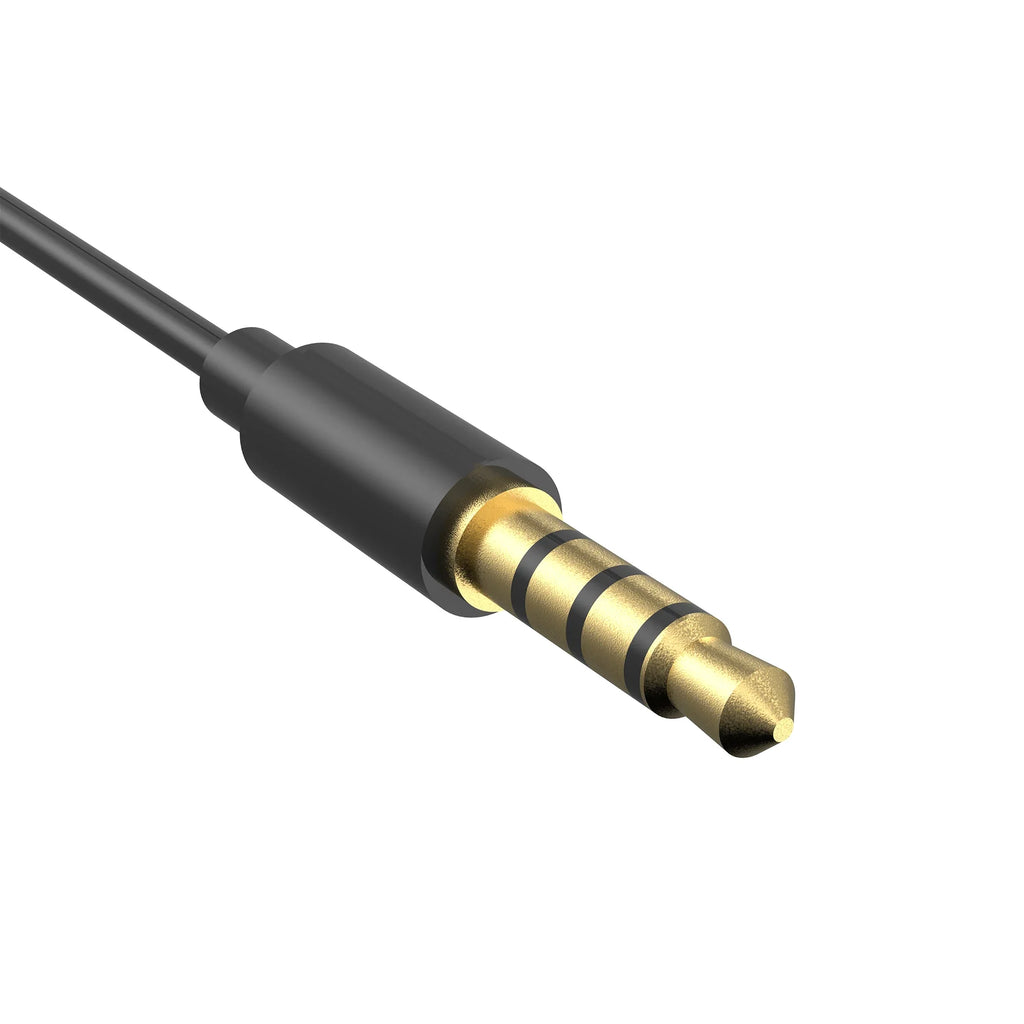 INTNIUB Single-Ear Wired Headset with Mic – 3.5mm, 120cm