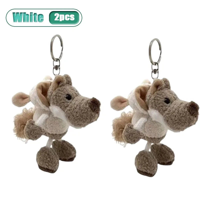 Wolf Plush Keychain Backpack Charm | Cute Stuffed Animal Gift