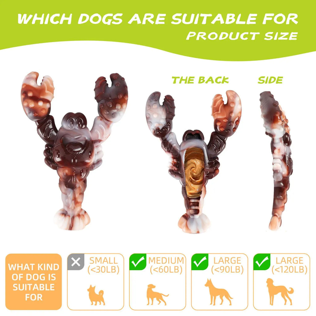 Lobster Dog Chew Toy – Durable Nylon Interactive Pet Toy
