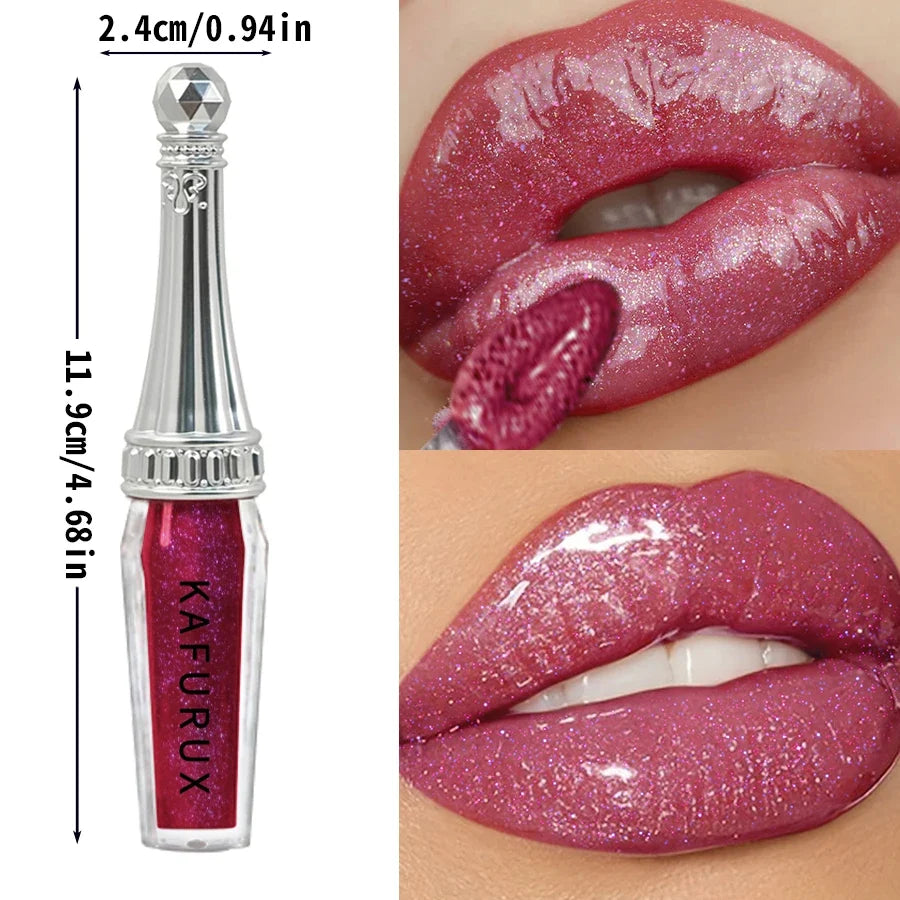 KAFURUX 6-Color Glitter Lip Gloss – Shimmer Pearlescent Set