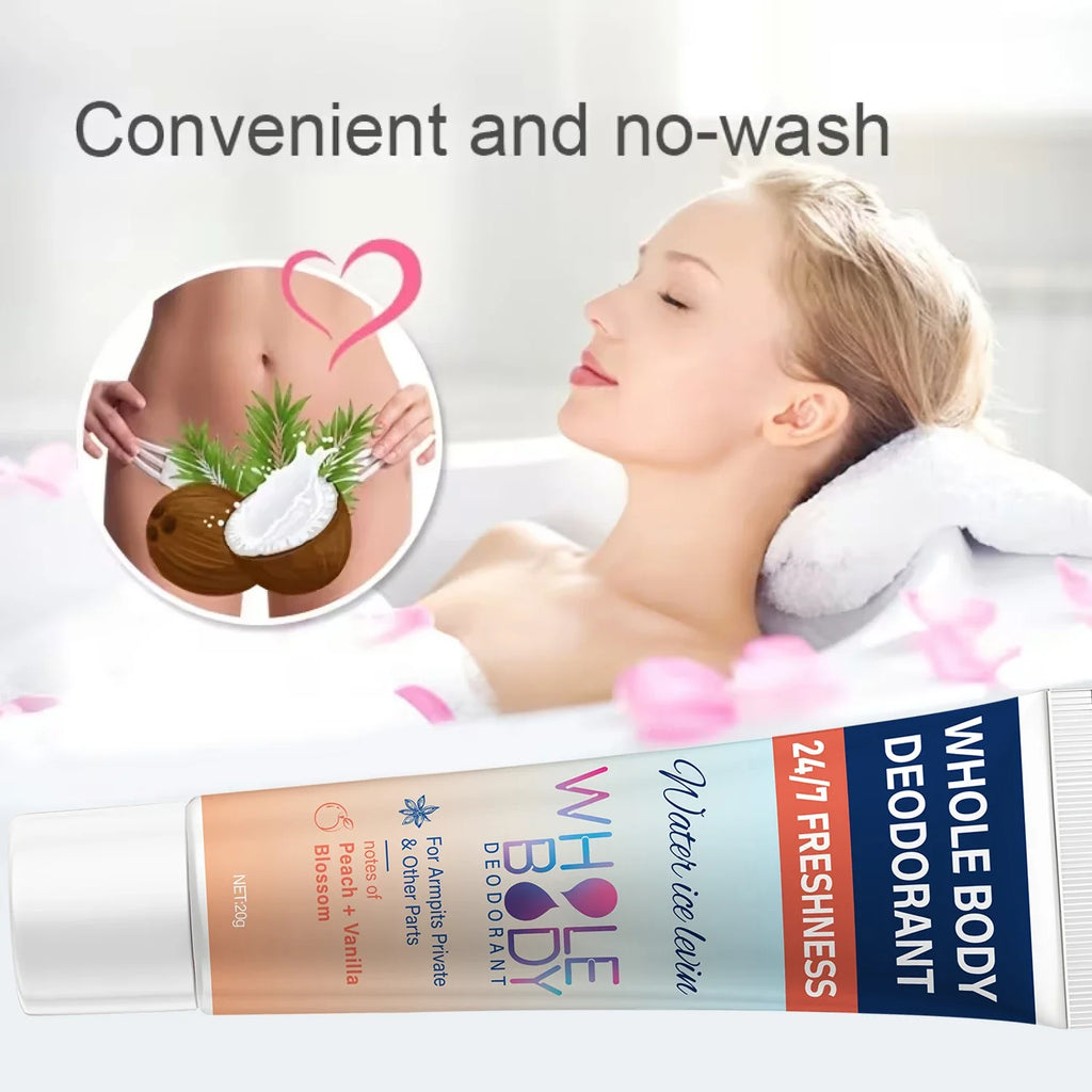 Whole Body Deodorant Cream – Peach Vanilla & Hyaluronic Acid