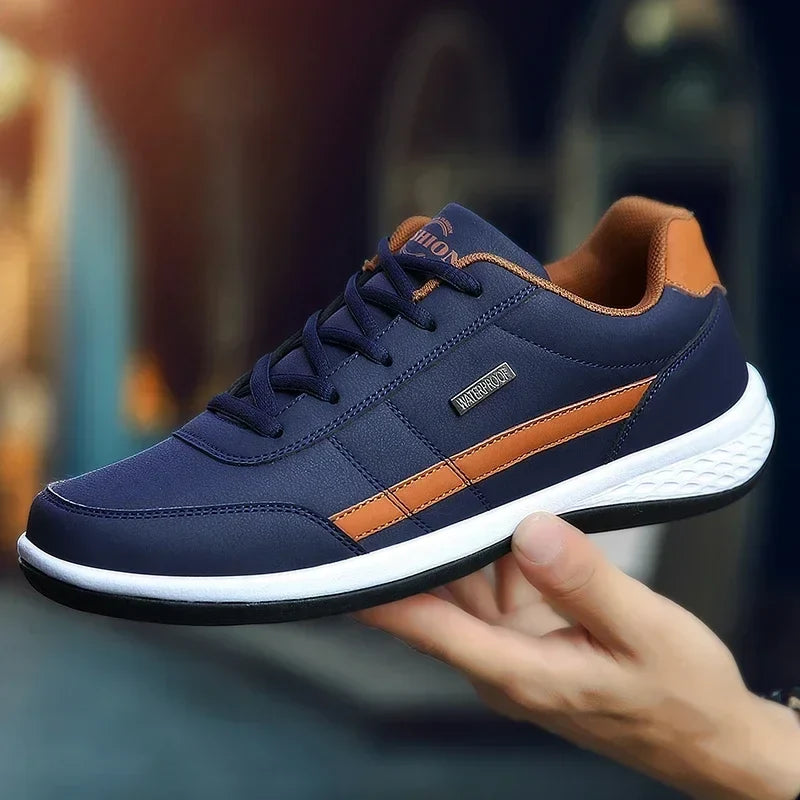 Men's Casual Lace-Up Sneakers – Breathable Cork Sole | Sizes 6–12