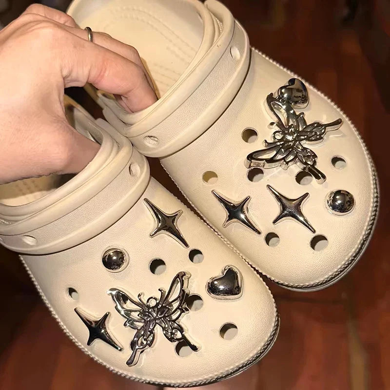 Butterfly Heart Detachable Shoe Chain Buckle Charms