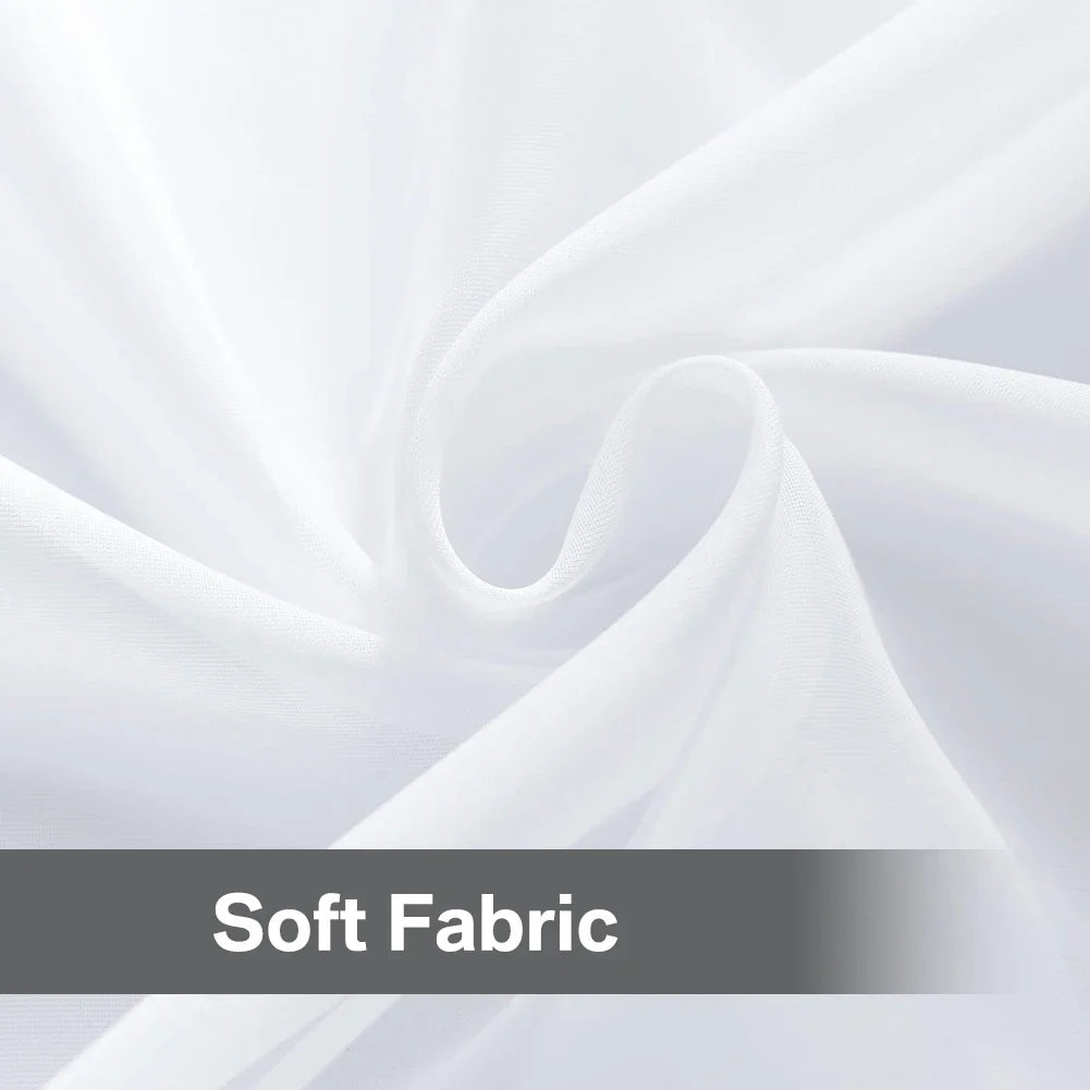 Sheer Curtains Bedroom Windows Casual Solid White Yarn Tulle Curtain