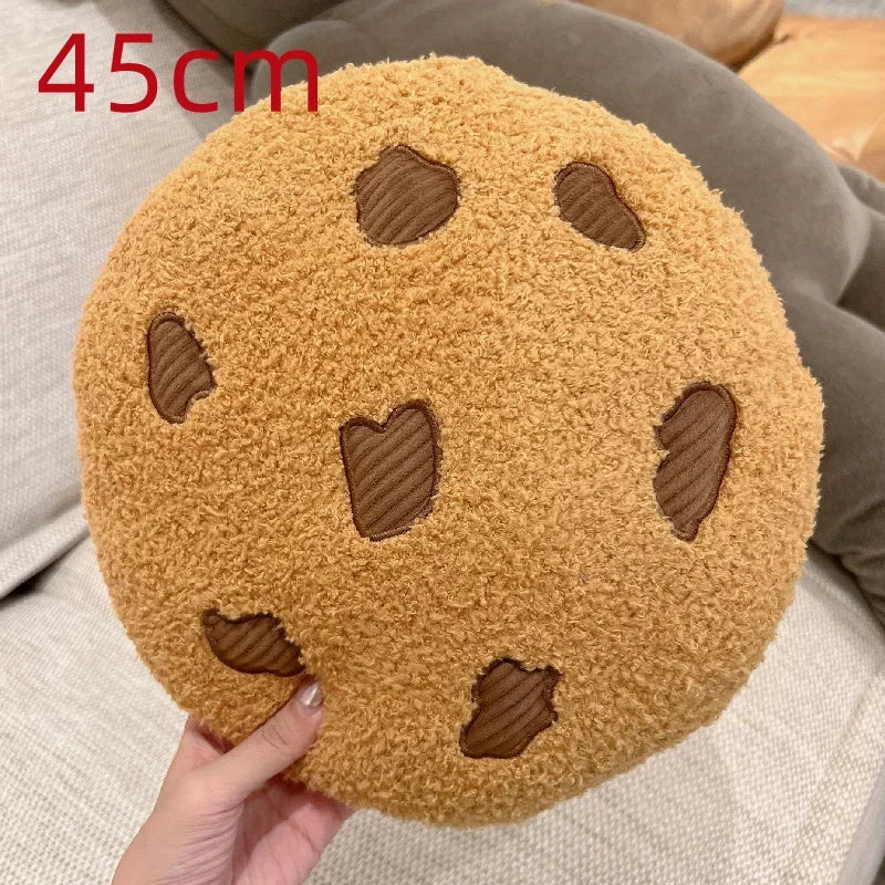 Soft Cookie Pillow Cartoon Cookies Plush Seat Cushion Food Children