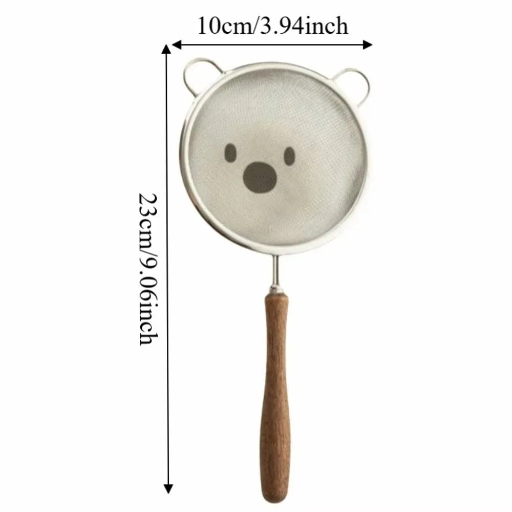 Fine Mesh Strainer – Stainless Steel & Wooden Handle Tea Filter