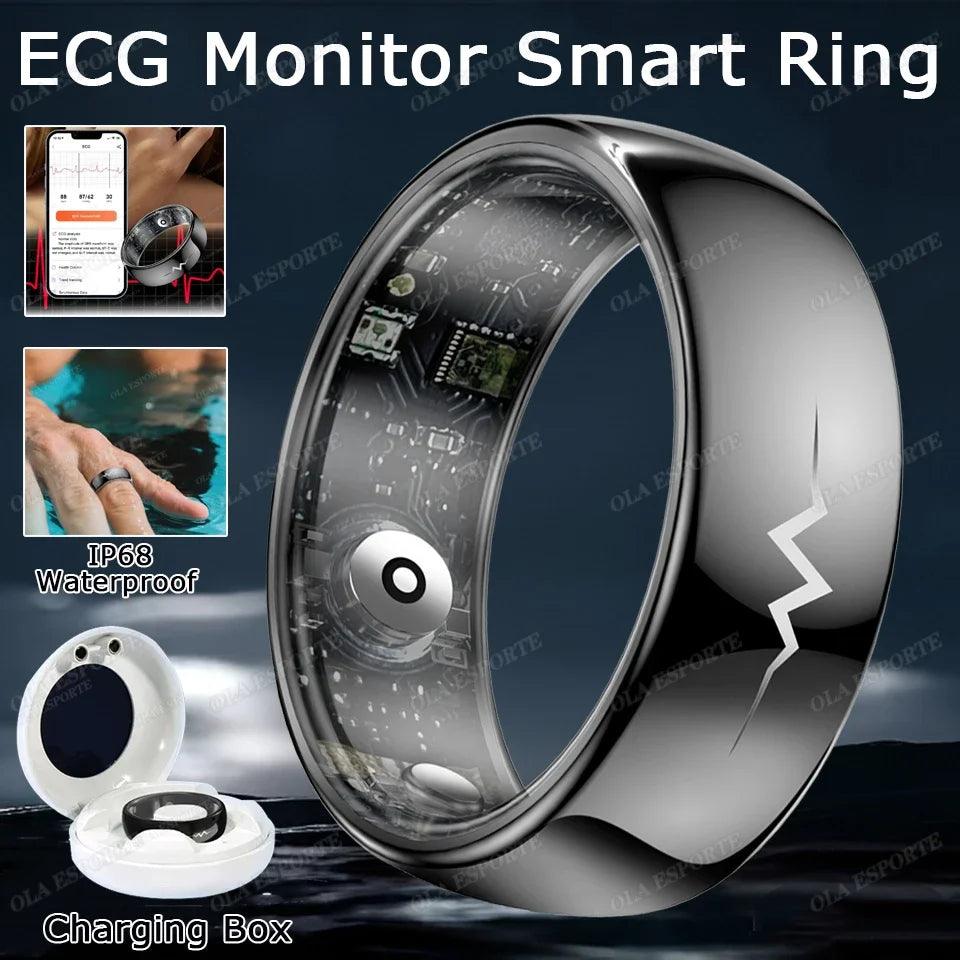 ECG Smart Ring – Heart Rate, Blood Oxygen & Sleep Monitor | 5ATM