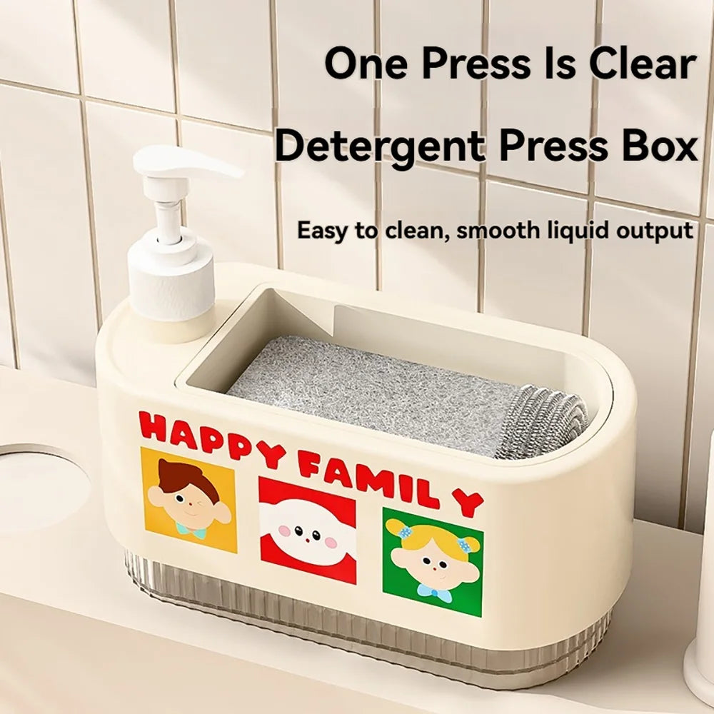 Kitchen Soap Dispenser & Sponge Holder – Sink Organizer