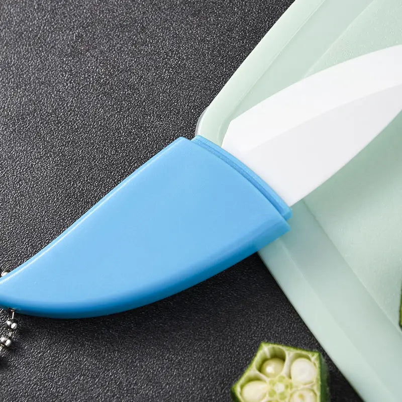 Ceramic Fruit Knife Set – Portable Mini Slicer with Cover