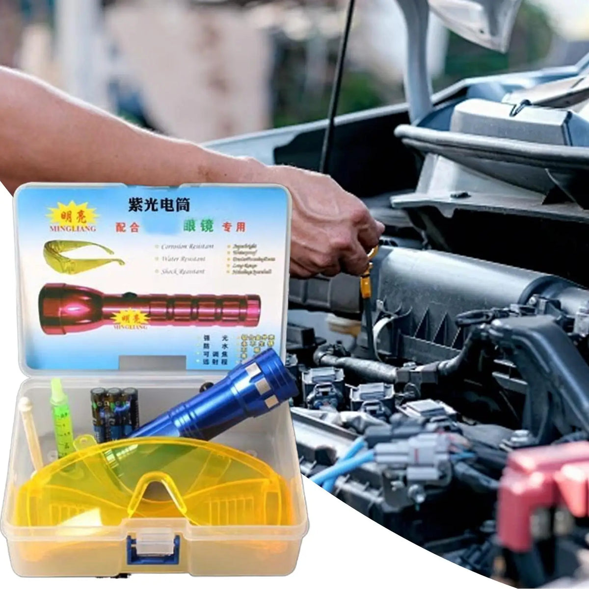 AC Leak Detector Kit – UV Flashlight & Fluorescent Agent