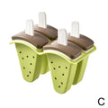 6-Grid Watermelon Silicone Popsicle Mold Tray with Sticks