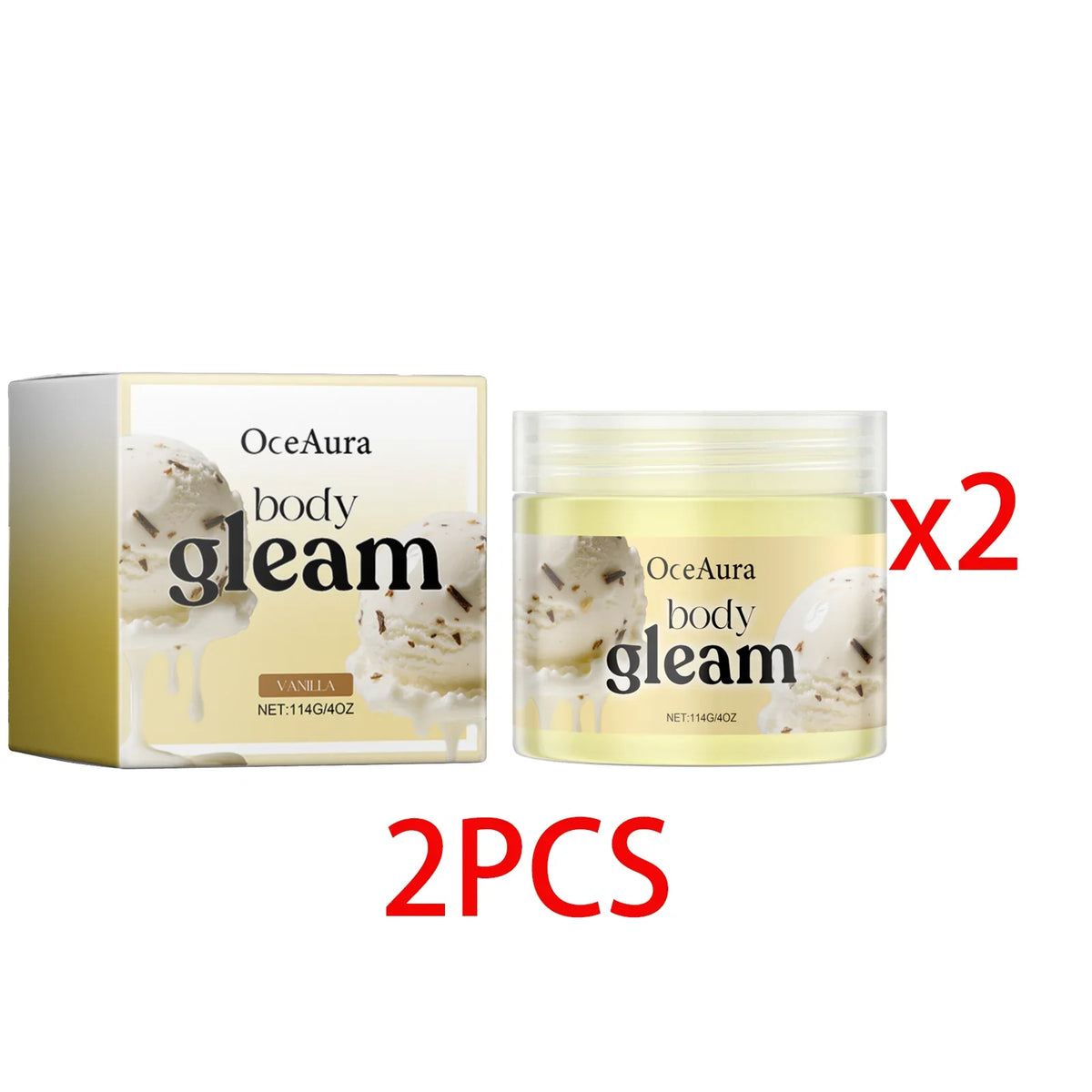 OceAura Vanilla Body Butter with Shea Butter – 114g Moisturizer